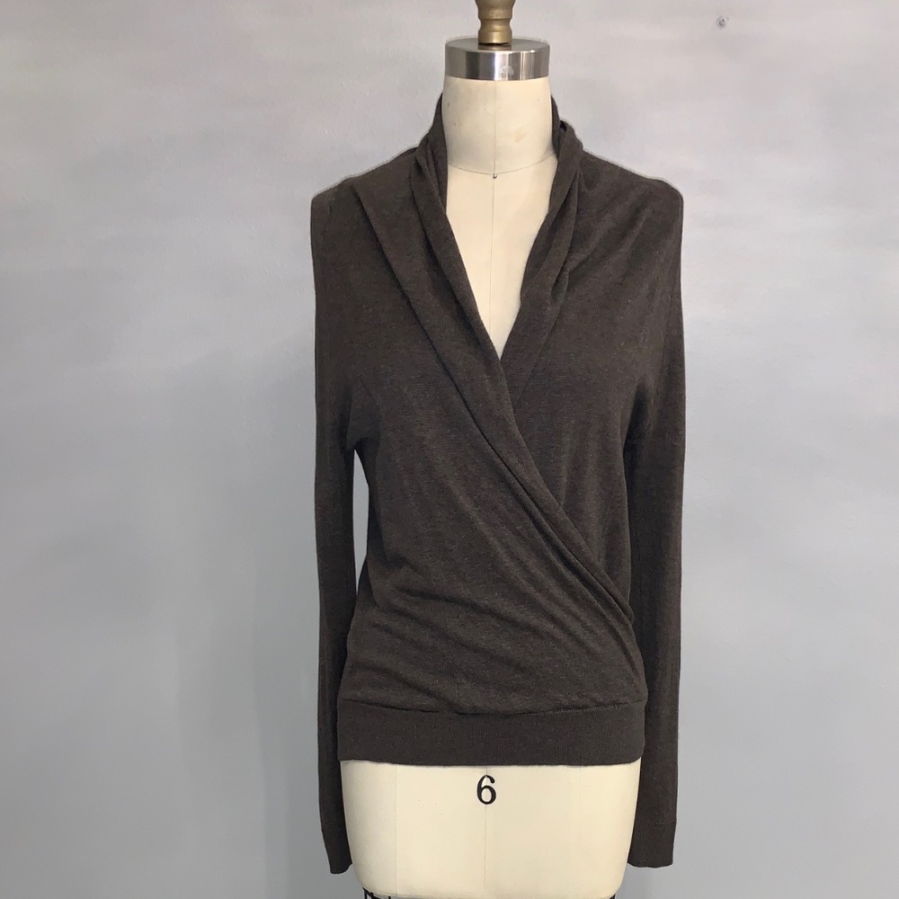 Etcetera Light Weight LS Brown Sweater